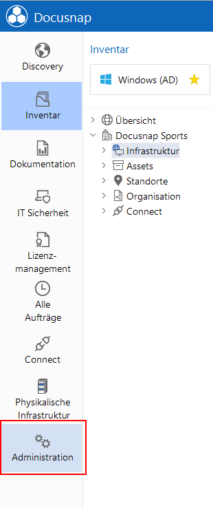 Docusnap Administration Öffnen