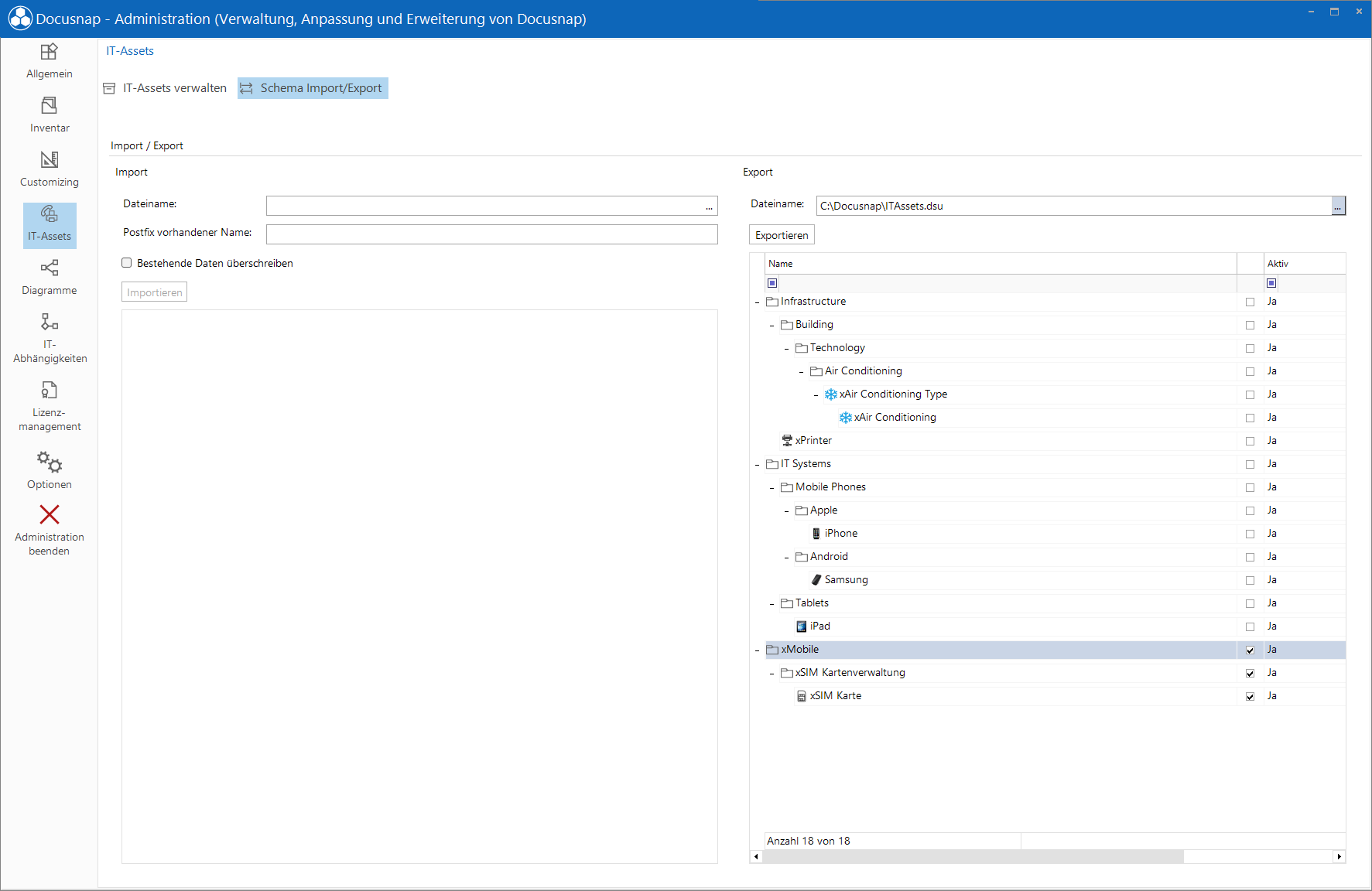 Docusnap Administration Inventar IT Assets Export Docusnap Administration Inventar IT Assets Export