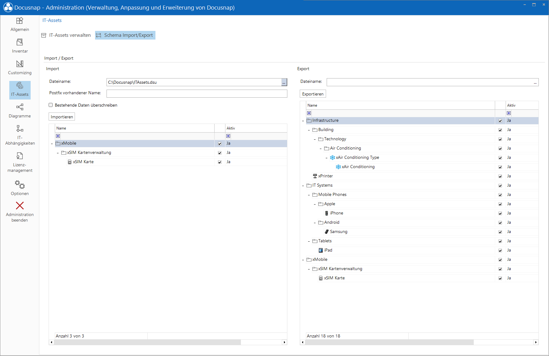 Docusnap Administration Inventar IT Assets Import Docusnap Administration Inventar IT Assets Import