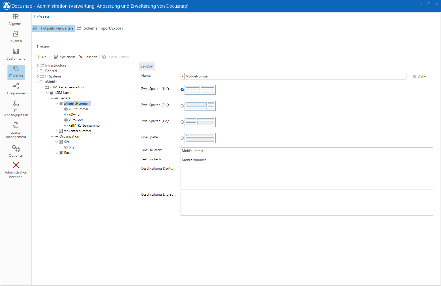 Docusnap Administration Inventar IT Assets Sektion Docusnap Administration Inventar IT Assets Sektion