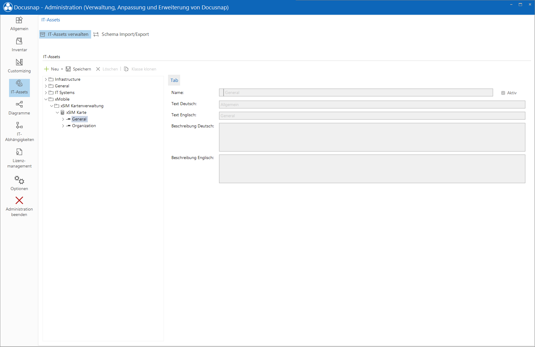 Docusnap Administration Inventar IT Assets Tab Docusnap Administration Inventar IT Assets Tab