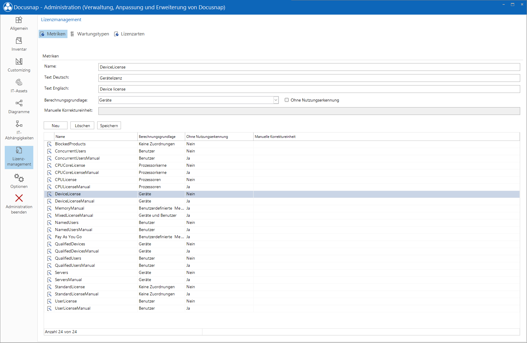 Docusnap Administration Lizenzmanagement Softwarekategorien Docusnap Administration Lizenzmanagement Softwarekategorien