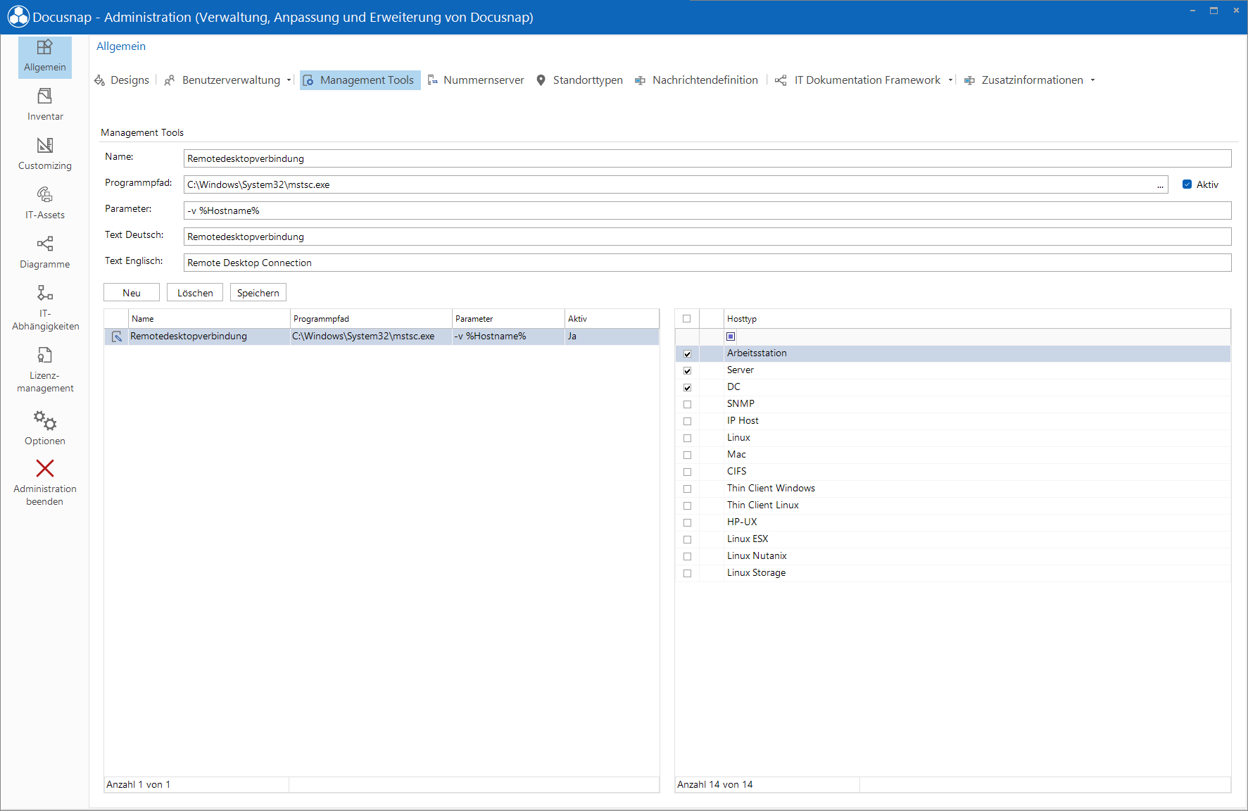 Docusnap Administration Allgemein Management Tools Docusnap Administration Allgemein Management Tools