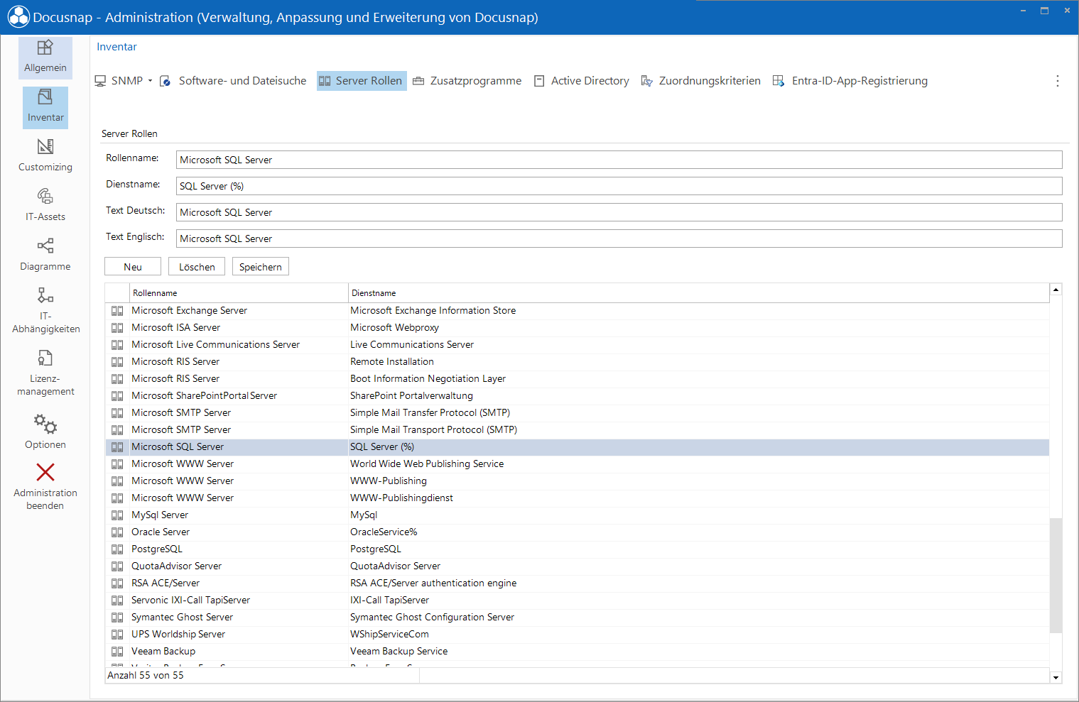Docusnap Administration Inventar Server Rollen Docusnap Administration Inventar Server Rollen