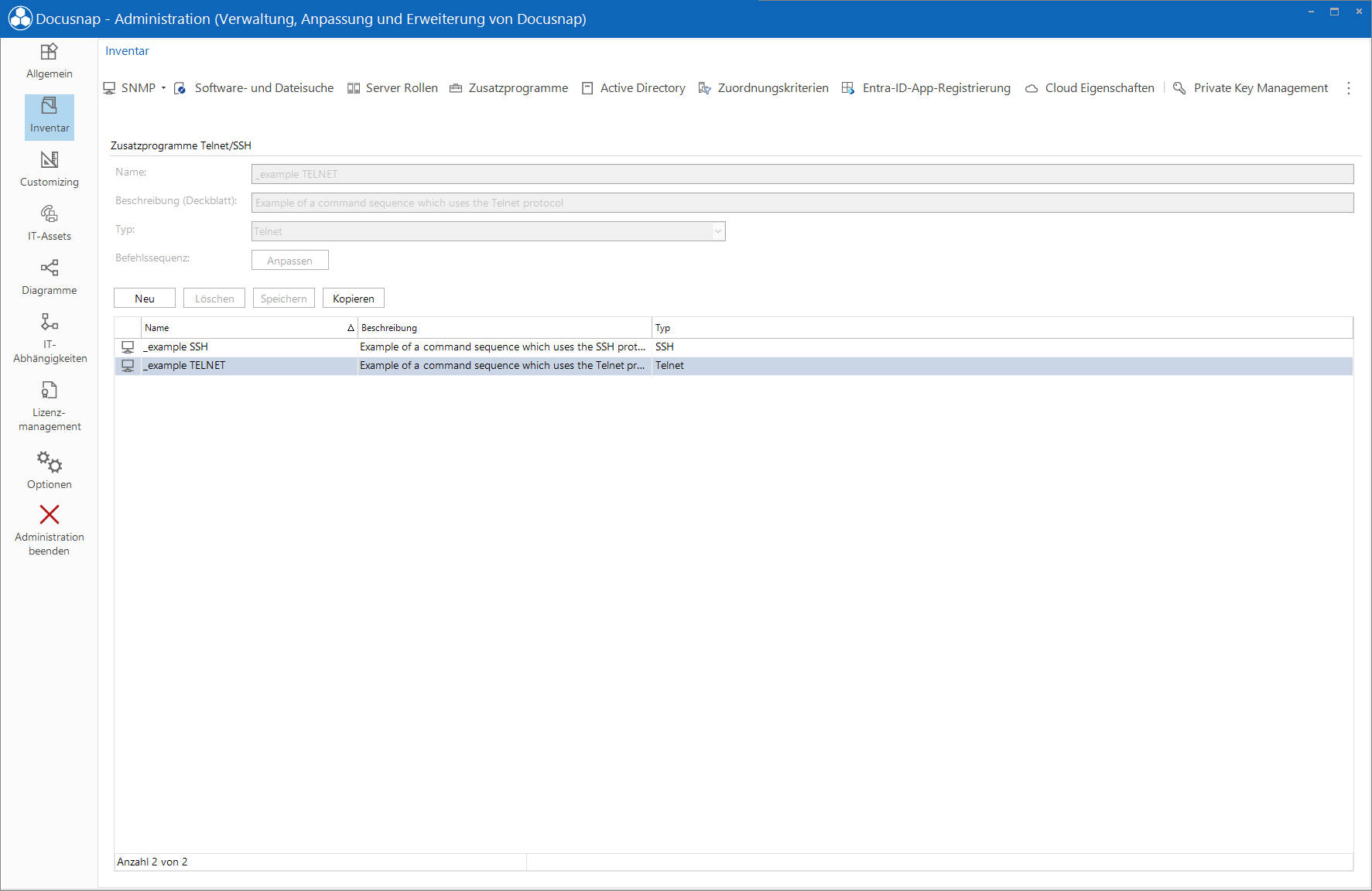 Docusnap Administration SNMP Sequenzen Docusnap Administration SNMP Sequenzen