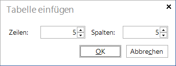 Docusnap IT-Konzept Tabellen einfügen