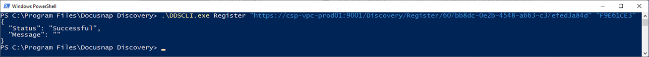 Docusnap - Registrierung des Discovery Services über CLI