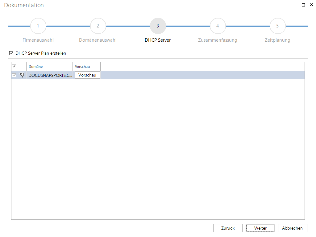 Docusnap Dokumentation DHCP Server