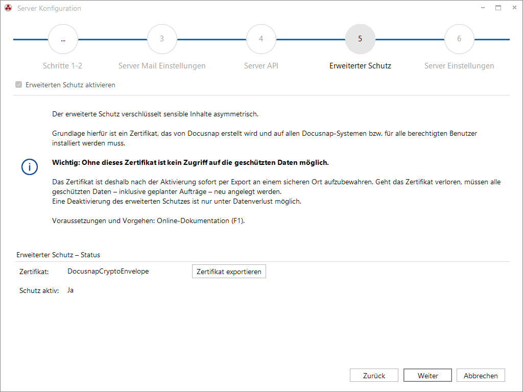 Docusnap Konfiguration Erweiterter Schutz Docusnap Konfiguration Erweiterter Schutz