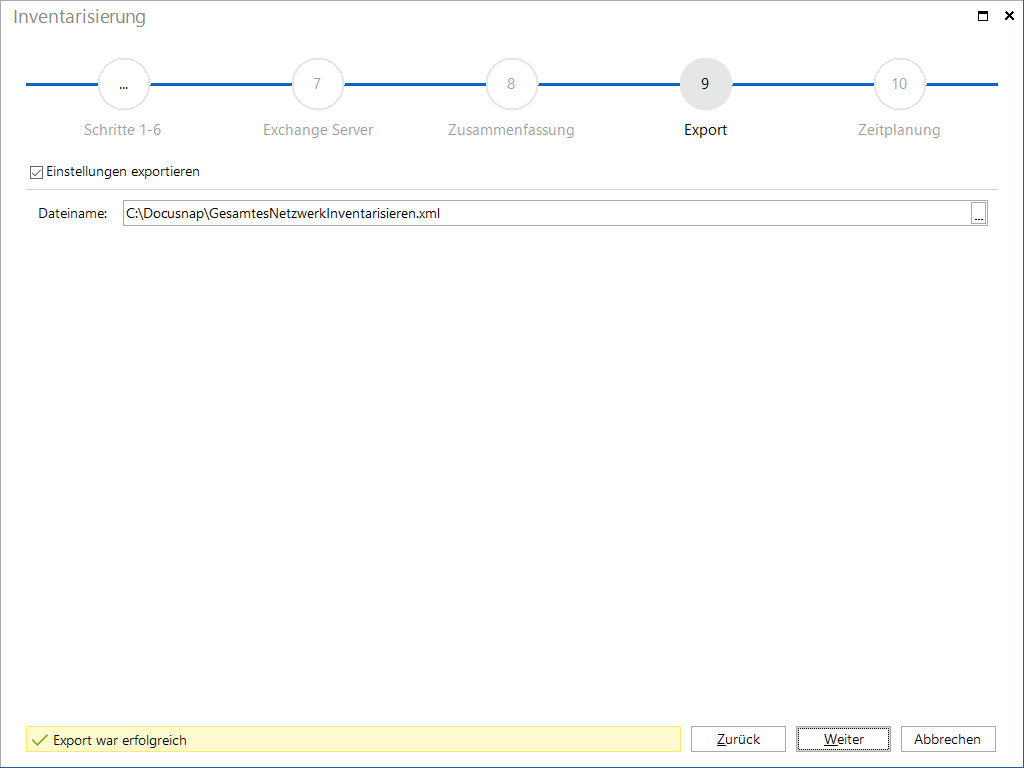 Docusnap Inventarisierung Export