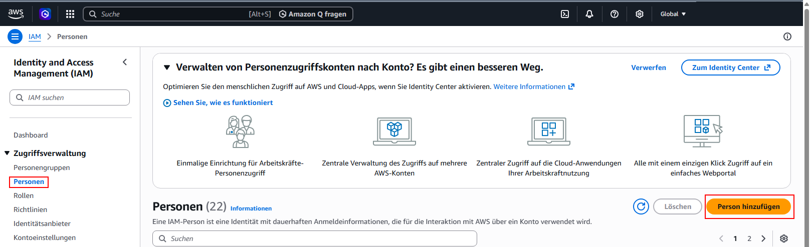 Docusnap AWS Umgebung Person konfigurieren Docusnap AWS Umgebung Person konfigurieren