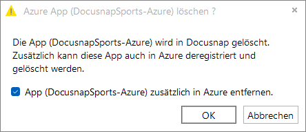 Docusnap Azure Apps löschen Abfrage Docusnap Azure Apps löschen Abfrage
