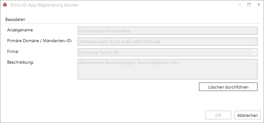 Docusnap Azure Apps löschen Docusnap Azure Apps löschen