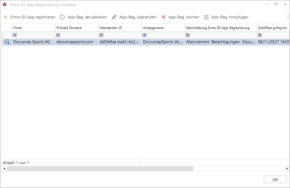 Docusnap Azure Apps Verwaltung