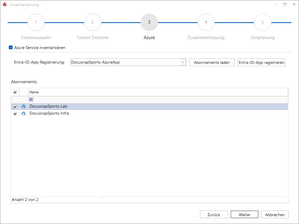 Docusnap Inventarisierung Azure Docusnap Inventarisierung Azure