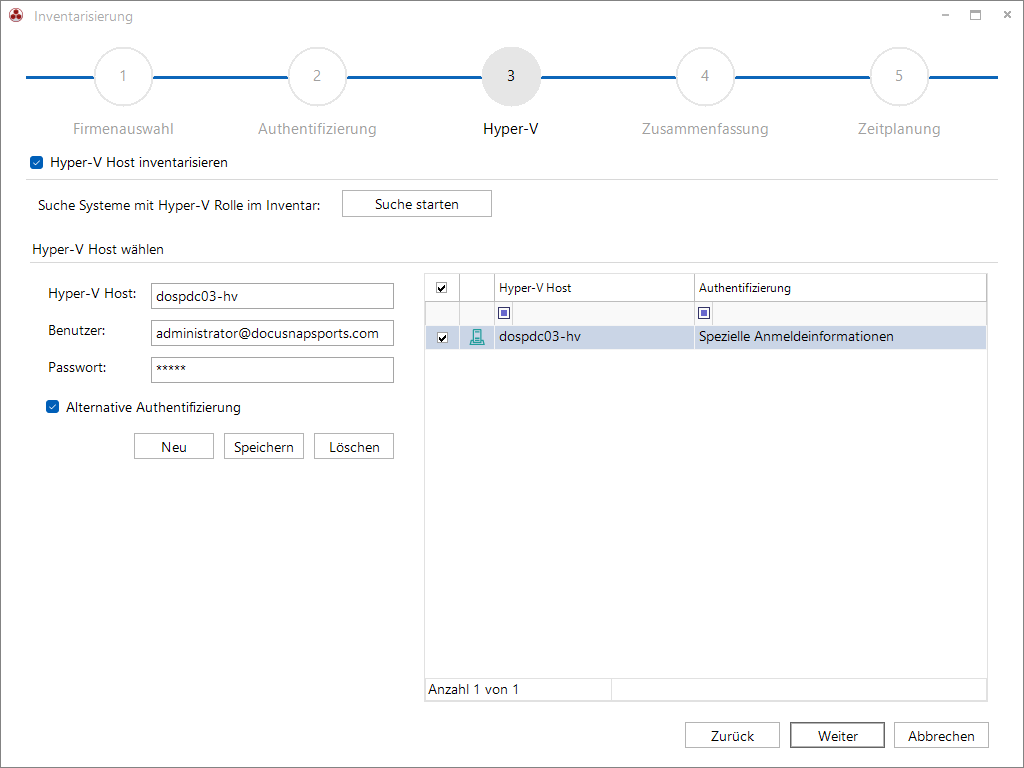 Docusnap Inventarisierung Hyper-V Docusnap Inventarisierung Hyper-V