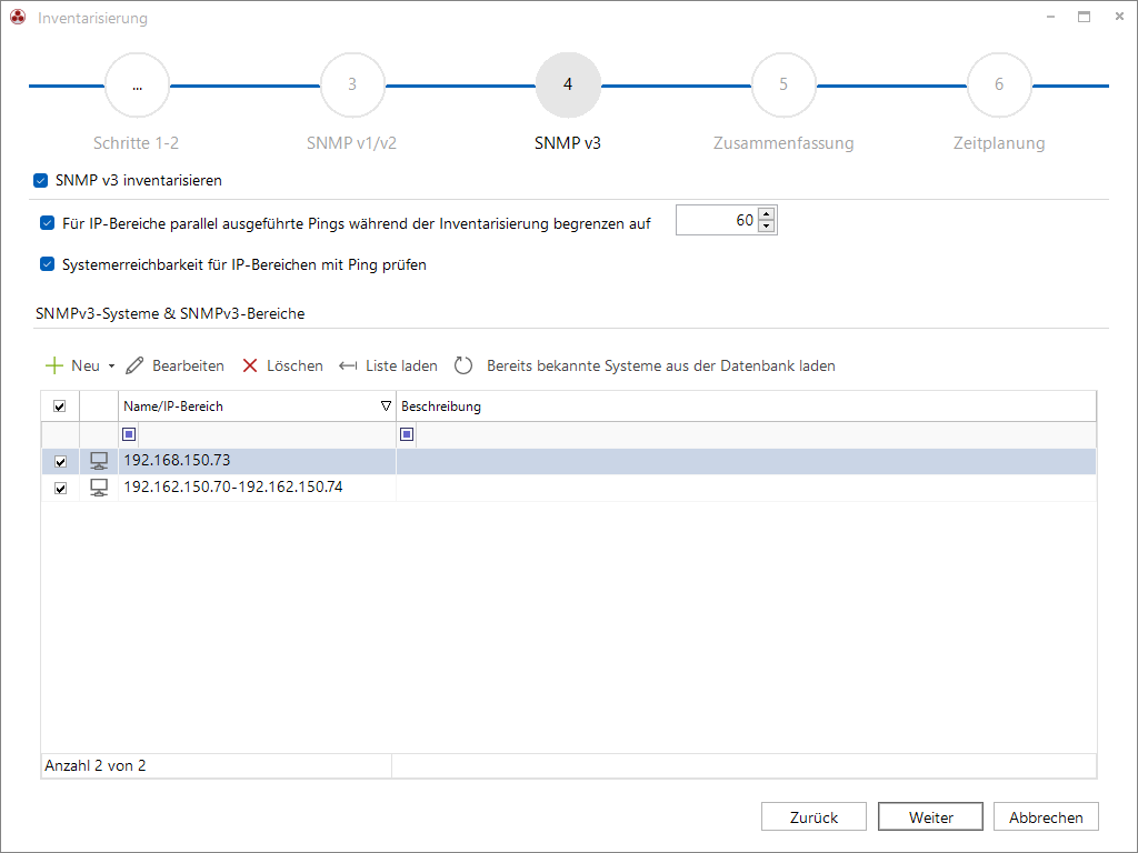 Docusnap Inventarisierung SNMP V3 Systeme Docusnap Inventarisierung SNMP V3 Systeme