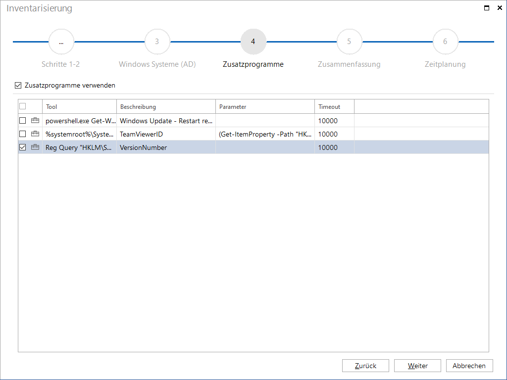 Docusnap Inventarisierung Zusatzprogramme