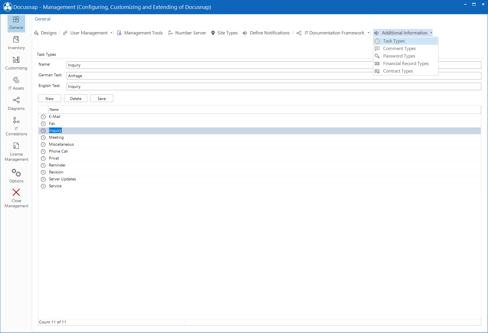 Docusnap Management General Extension Type Docusnap Management General Extension Type