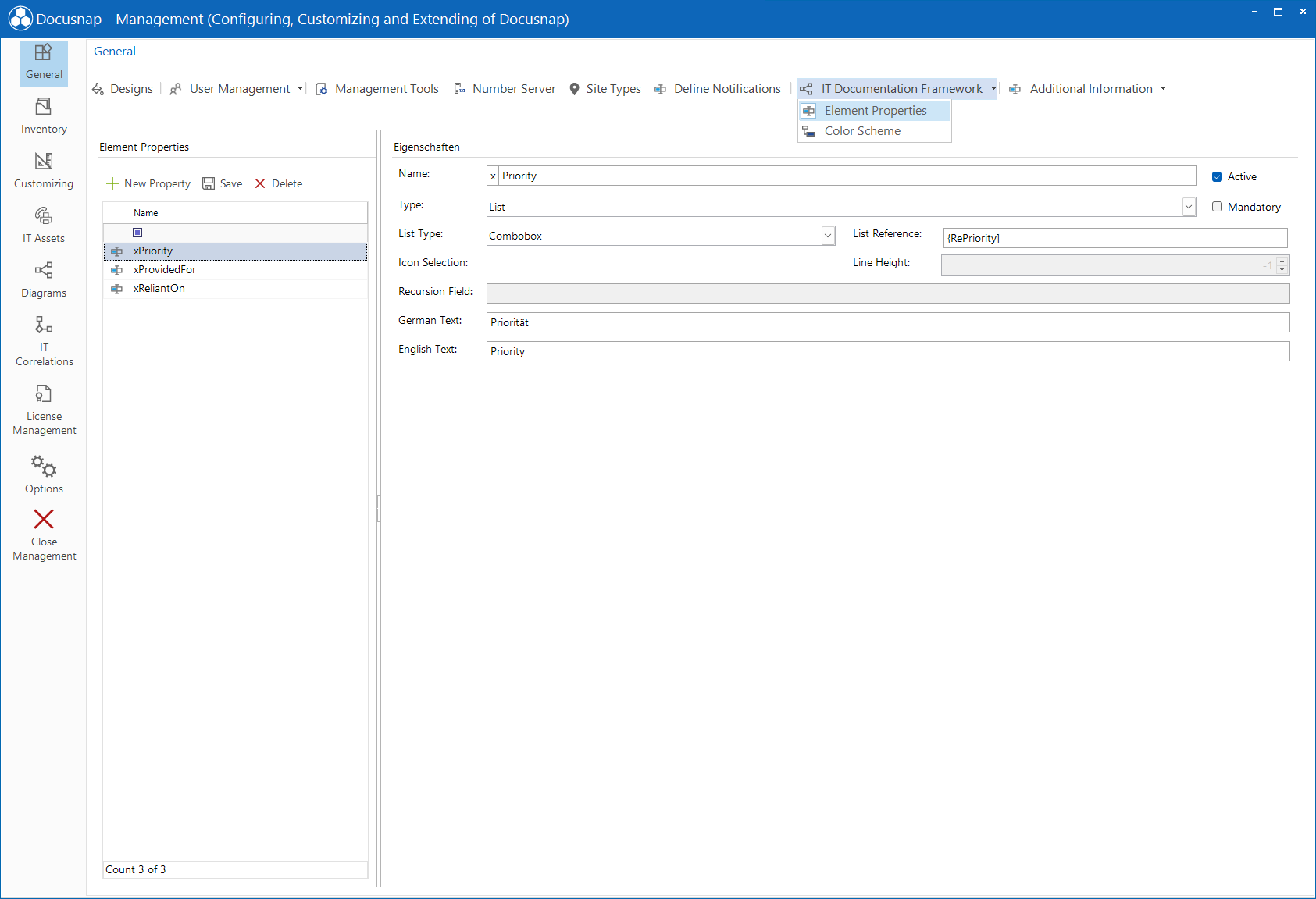 Docusnap Management Element Properties Docusnap Management Element Properties