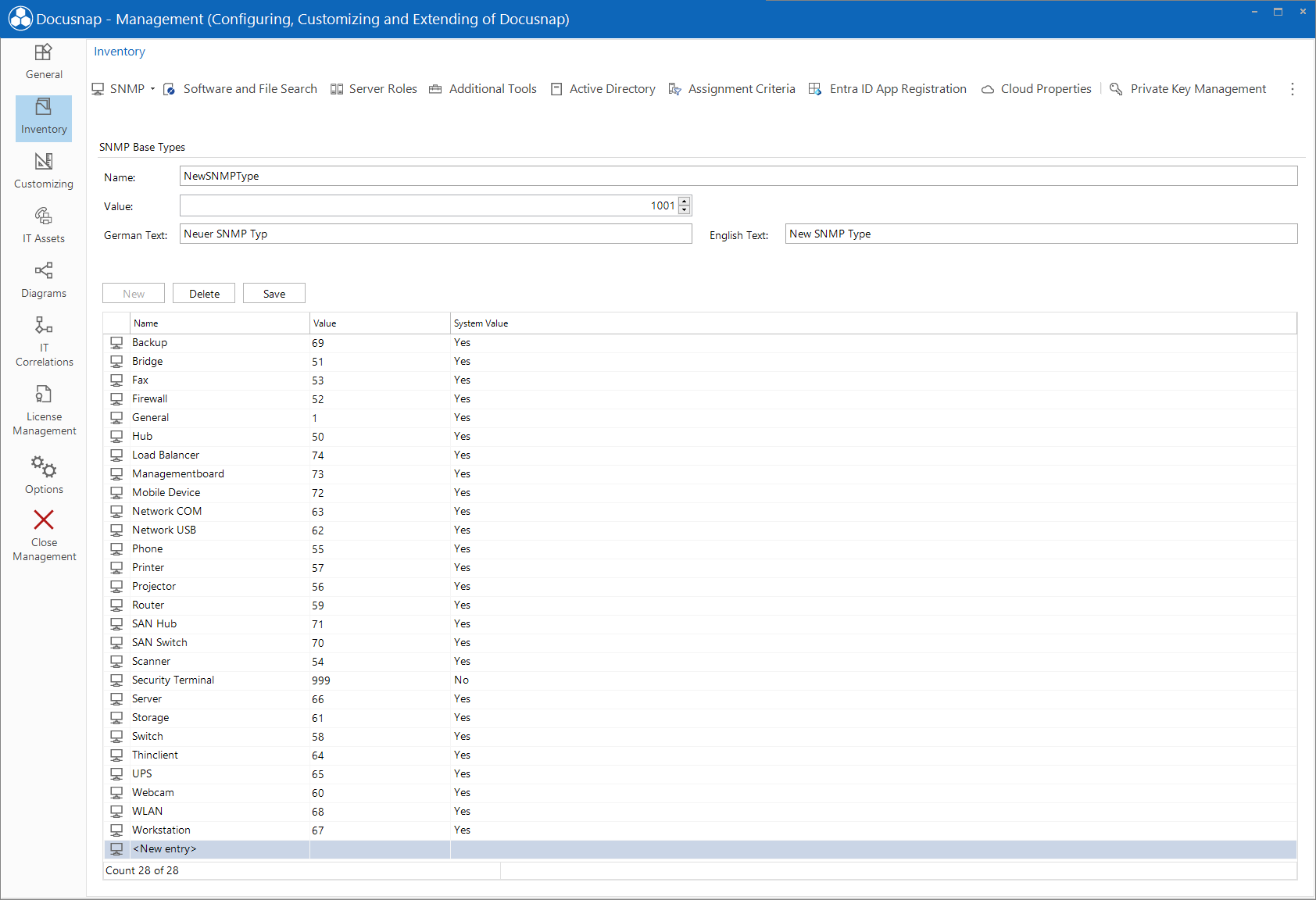 Docusnap Management Inventory SNMP Base Types Docusnap Management Inventory SNMP Base Types