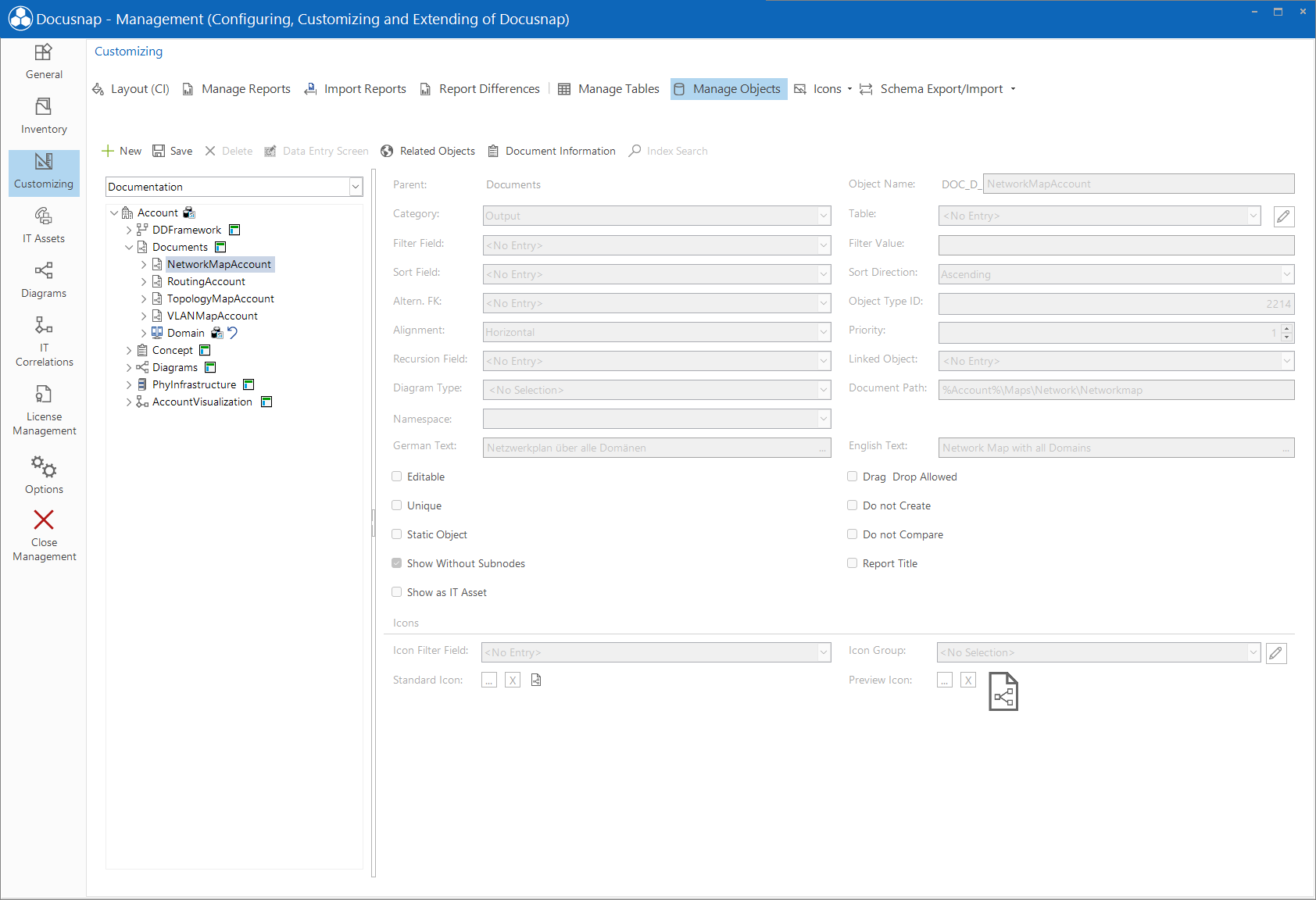 Docusnap Tools manage metaobjects Output Docusnap Tools manage metaobjects Output