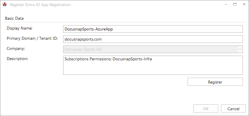 Docusnap Create Azure App