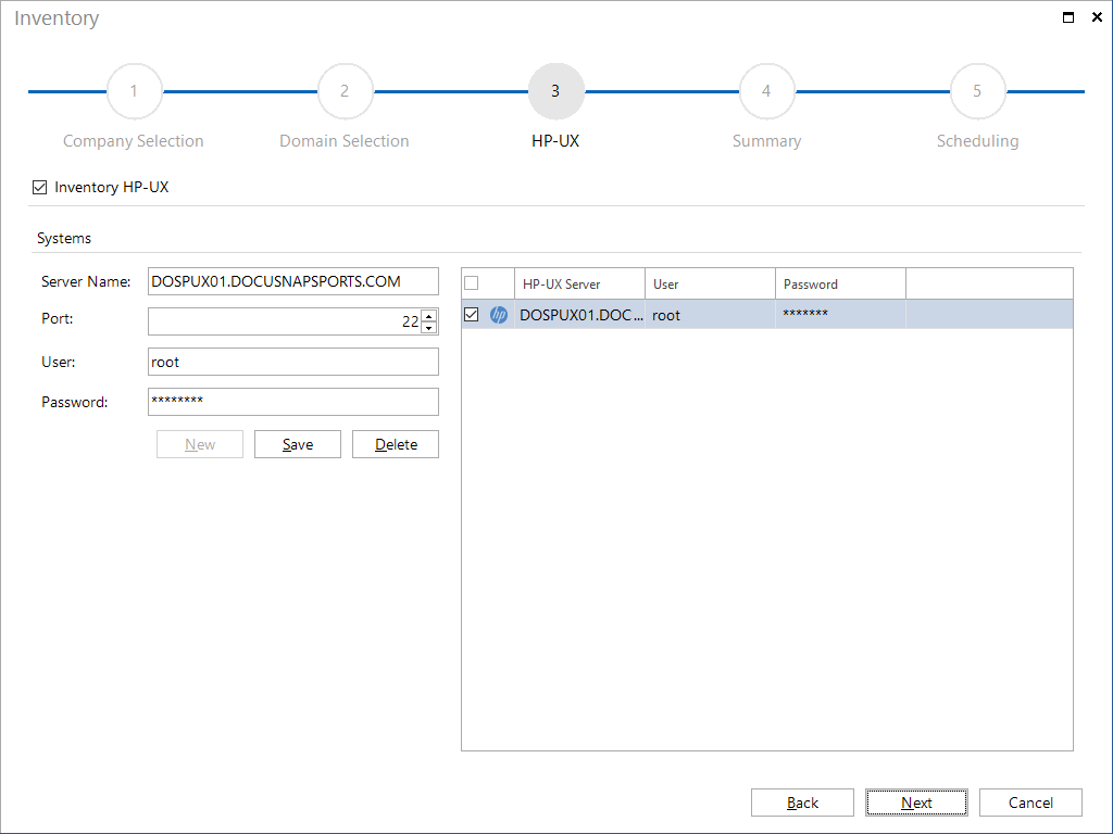 Docusnap Inventory HP UX