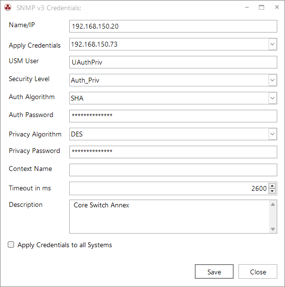 Docusnap Inventory SNMP v3 Information Docusnap Inventory SNMP v3 Information