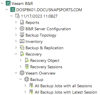Docusnap Inventory Veeam Tree Overview Docusnap Inventory Veeam Tree Overview