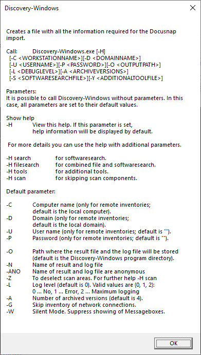 Docusnap Windows Commandline Docusnap Windows Commandline
