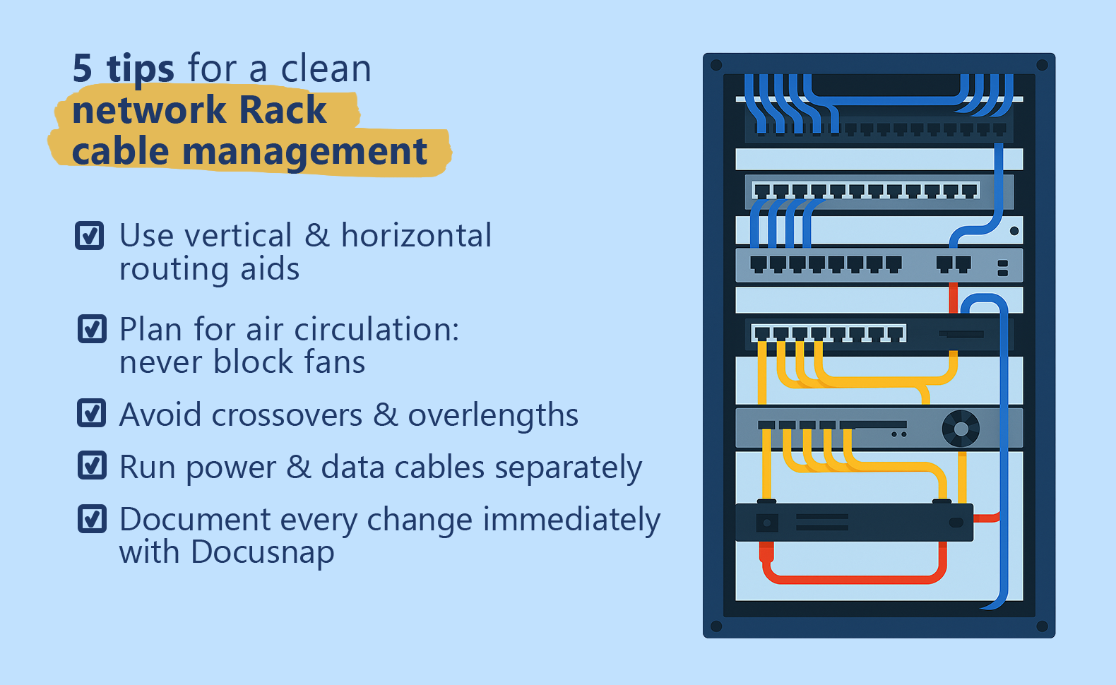Network Rack cable management