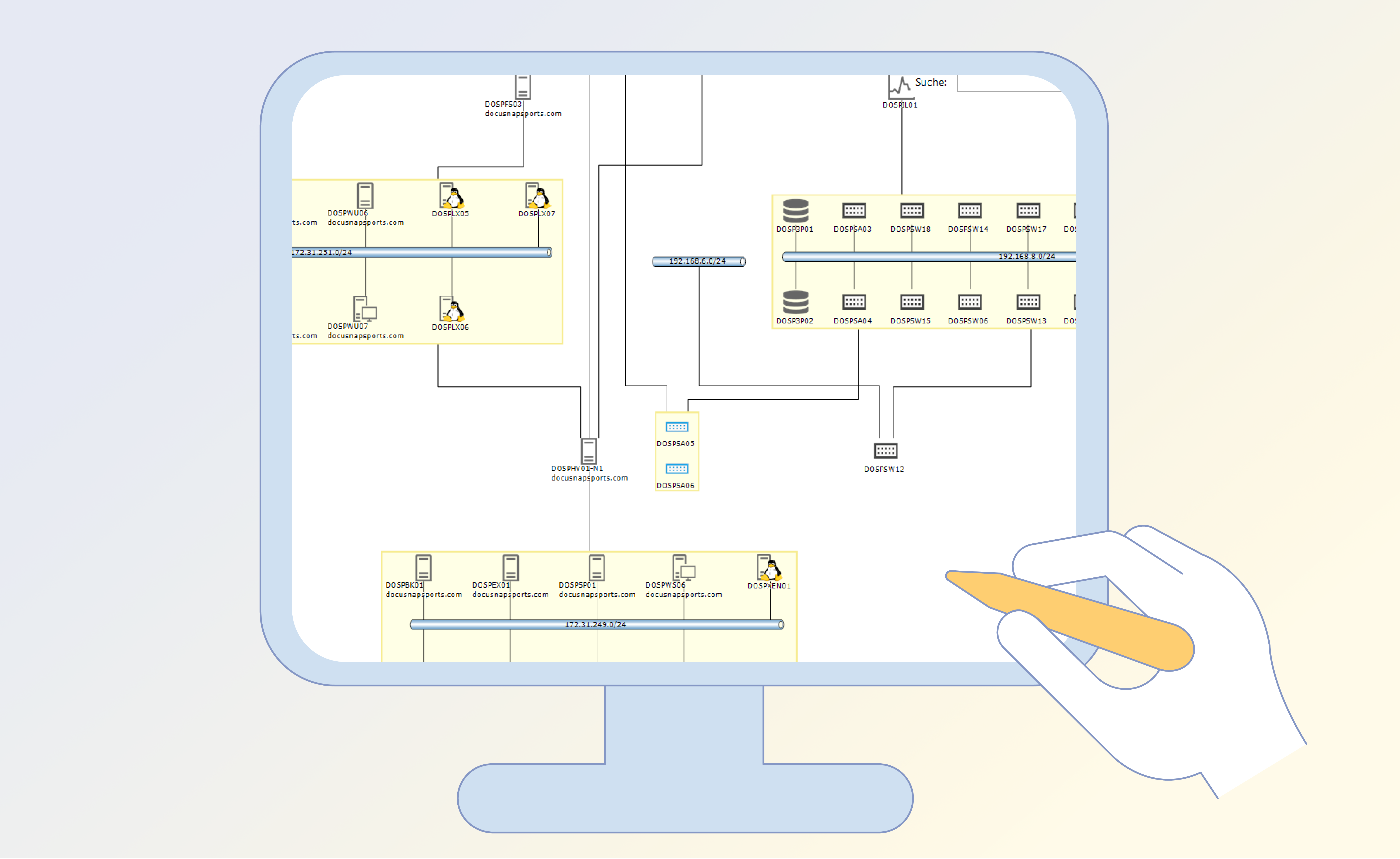 Create a network map with Docusnap