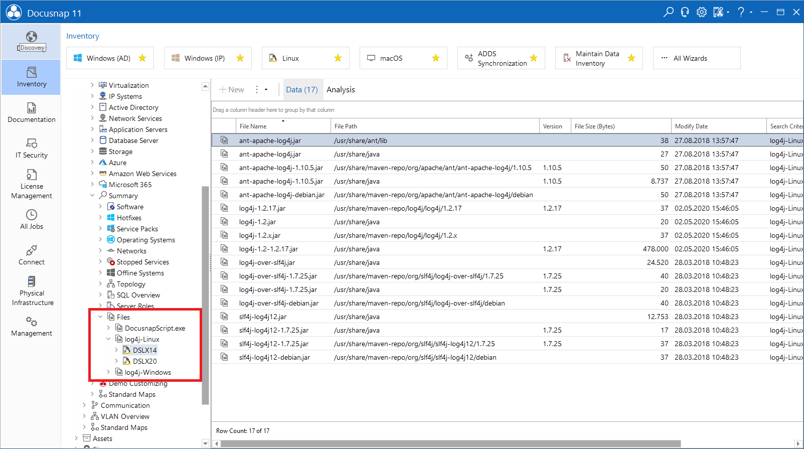 Filesearch summary