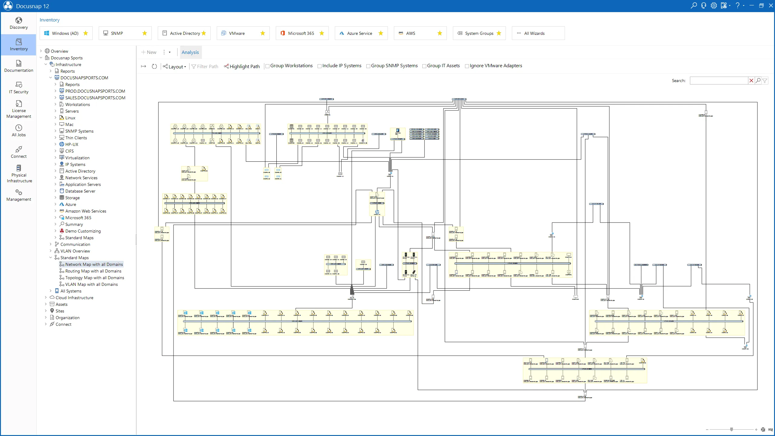 Docusnap Screenshot: Network Map