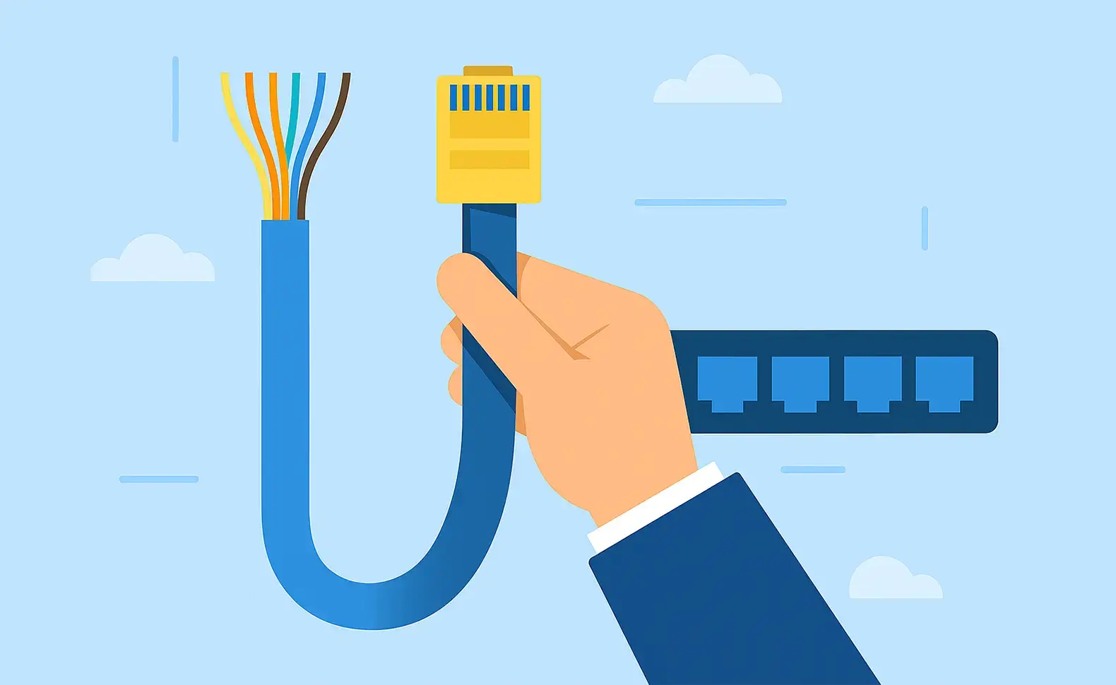 Netzwerkkabel patchen und crimpen