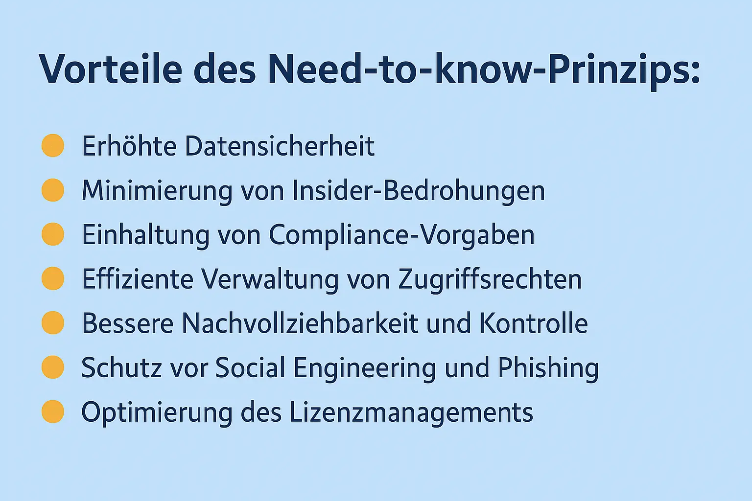 Vorteile des Need-to-know-Prinzips