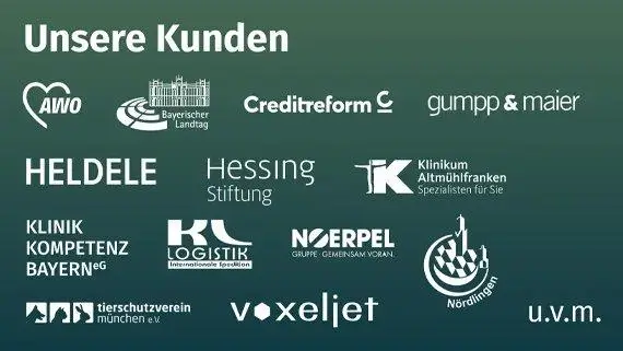 Auszug aus der Kundenbasis von keepbit – vertrauensvolle Partnerschaften in Wirtschaft und öffentlichem Sektor.
